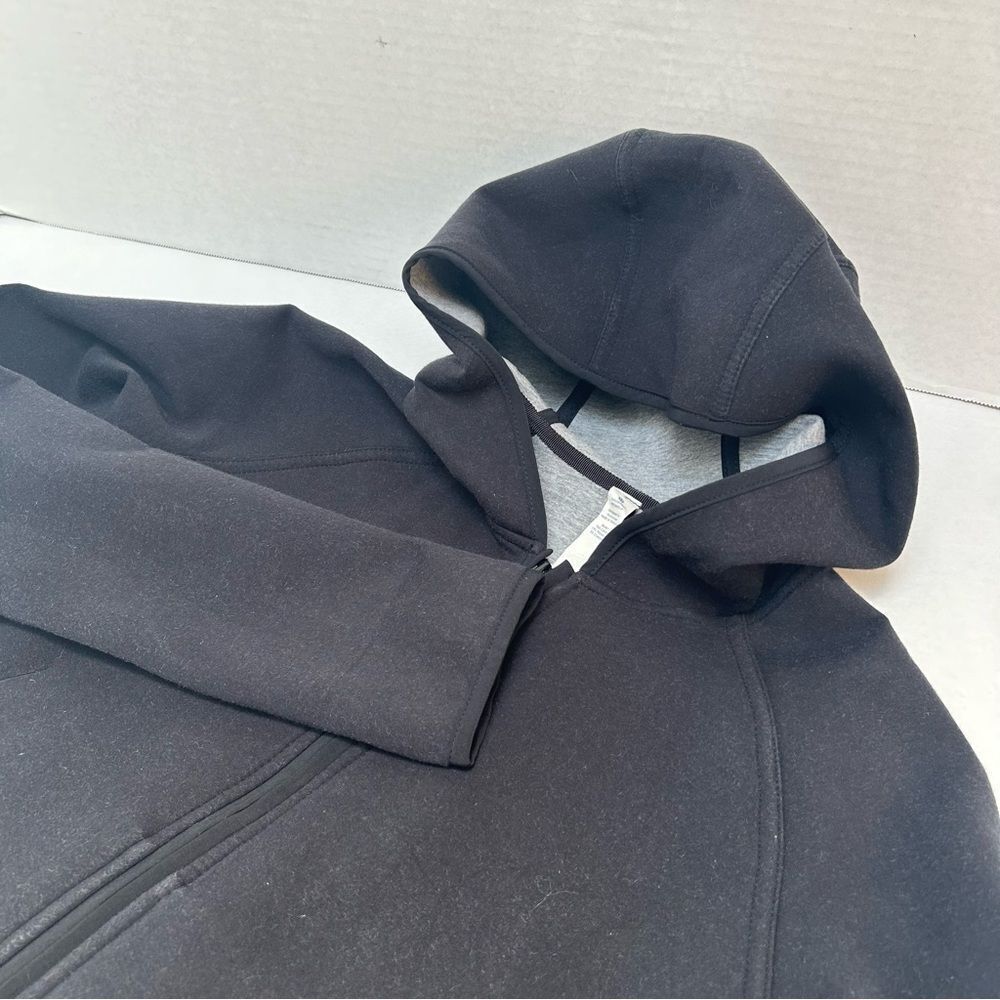 Lululemon City Bound Hoodie Black Full Zip‎ Sweatshirt Hood Size 4
